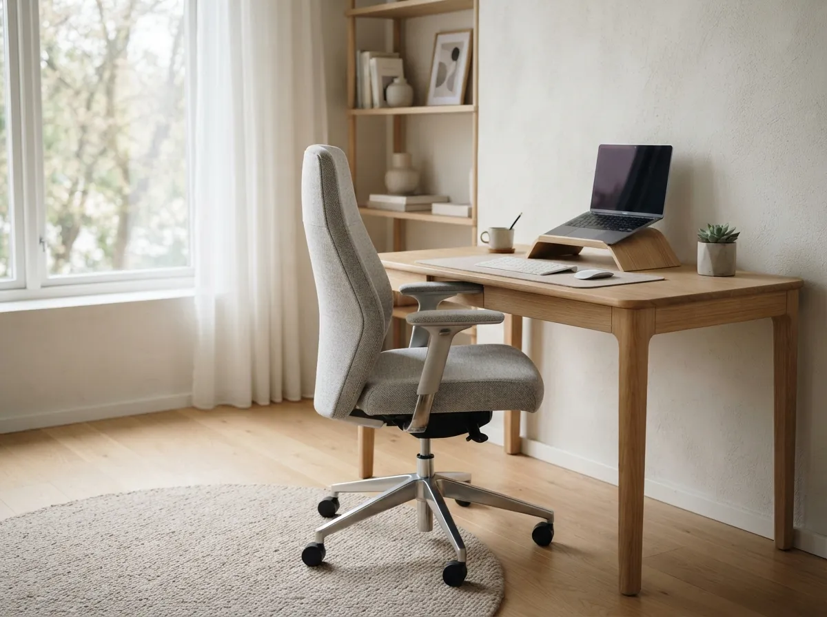 2. Ergonomic Chair in Neutral Tones