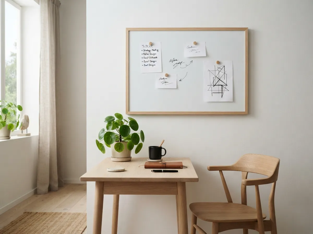 21. Minimalist Whiteboard or Pin Board