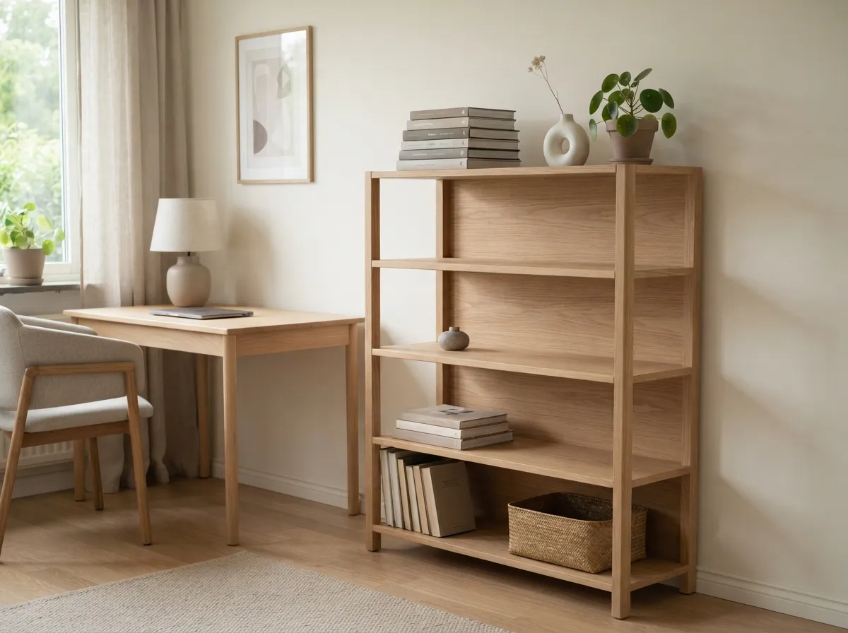 25. Bookshelf Styling with Negative Space