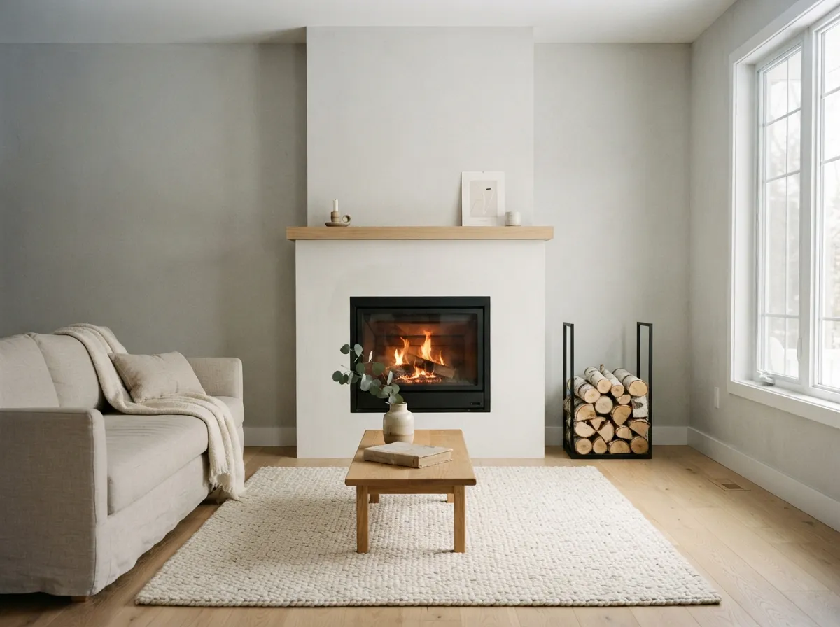 21. Focus on a Scandinavian-Inspired Fireplace