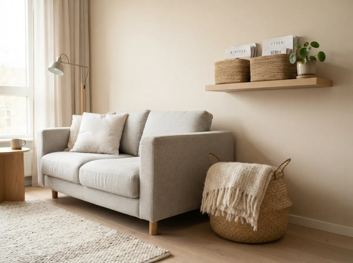 25. Use Basket Storage for Softness