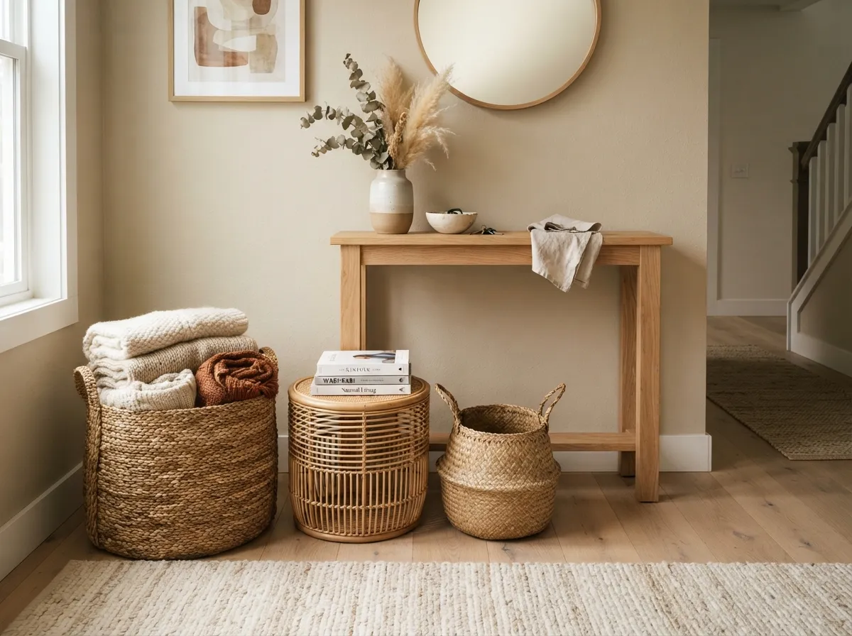 10. Utilize Woven Baskets for Storage
