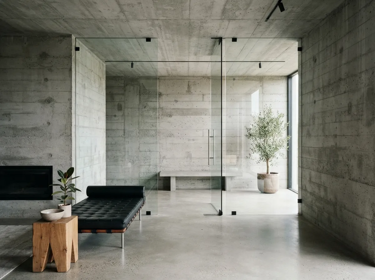 14. Minimalist Frameless Glass Doors