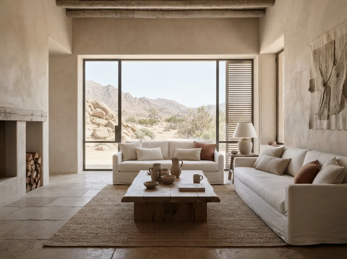 16. Choose Muted Earth Tones to Reduce Visual Heat