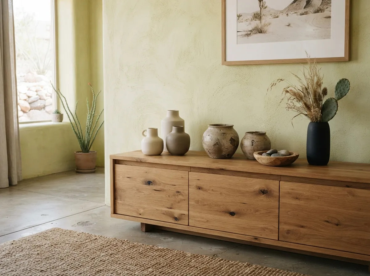 19. Use Ceramic Vases and Stoneware for Natural Cooling Textures