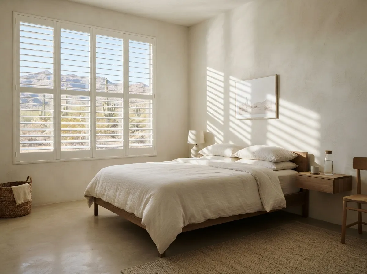 8. Add Interior Plantation Shutters for Adjustable Shade