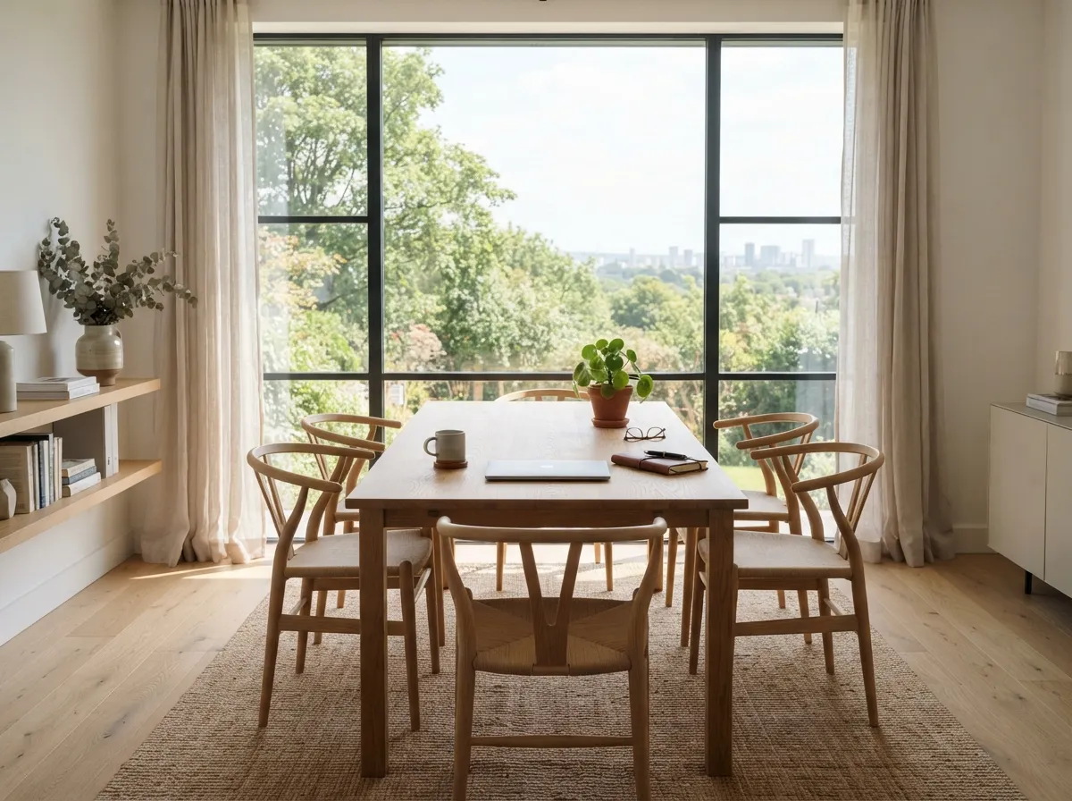 11. Position the dining table near a window for natural daylight