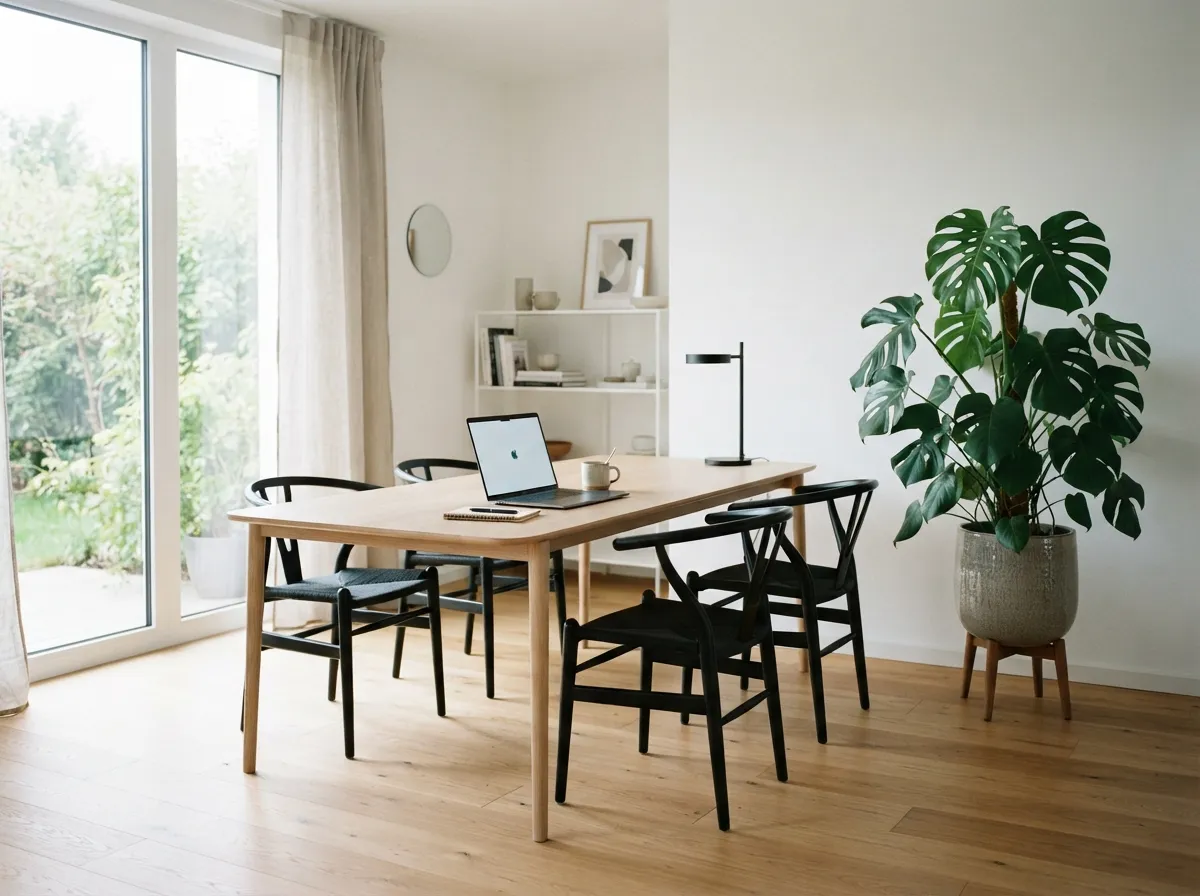 13. Incorporate indoor plants to soften the dual-purpose space
