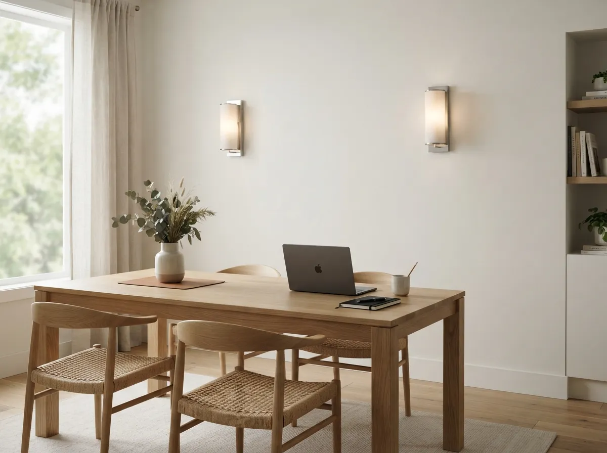 19. Install wall sconces to save valuable table surface area