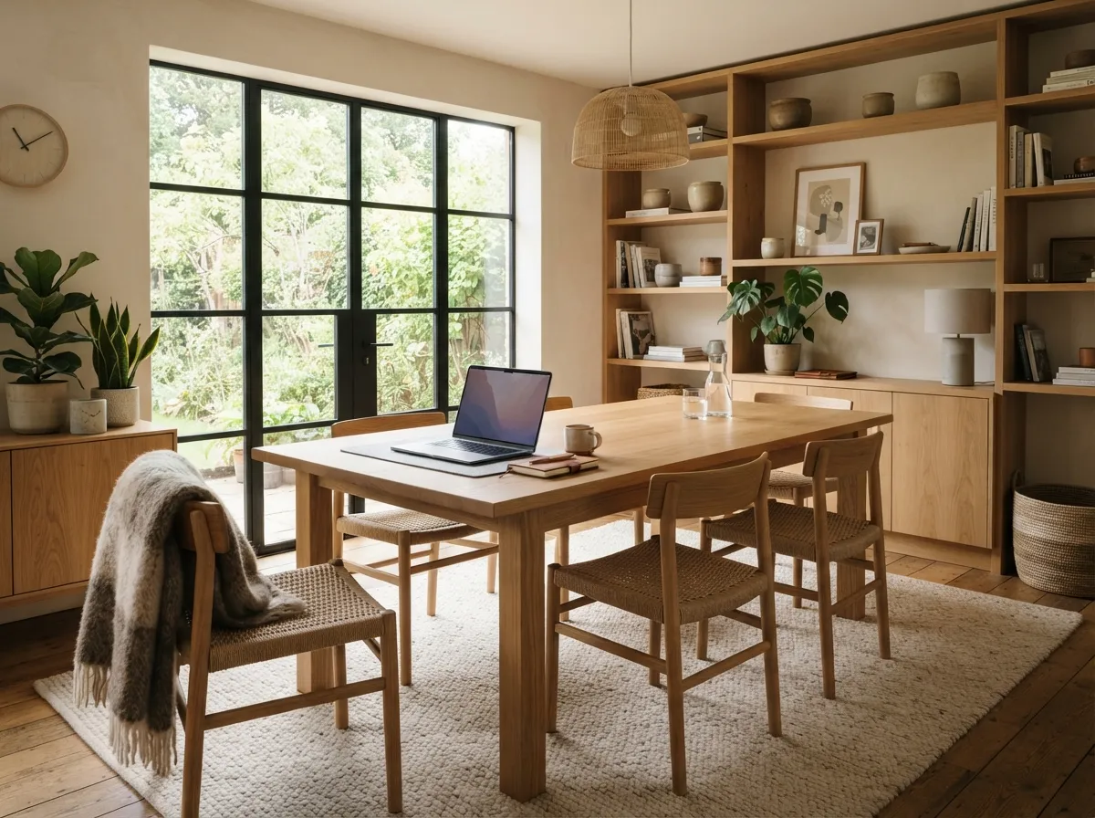 22. Incorporate warm wood tones to create a cozy atmosphere