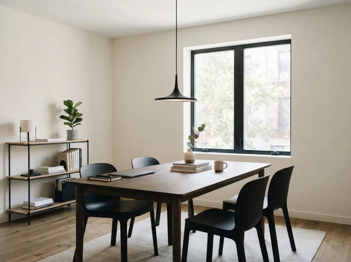 5. Hang a minimalist pendant light for focused task illumination