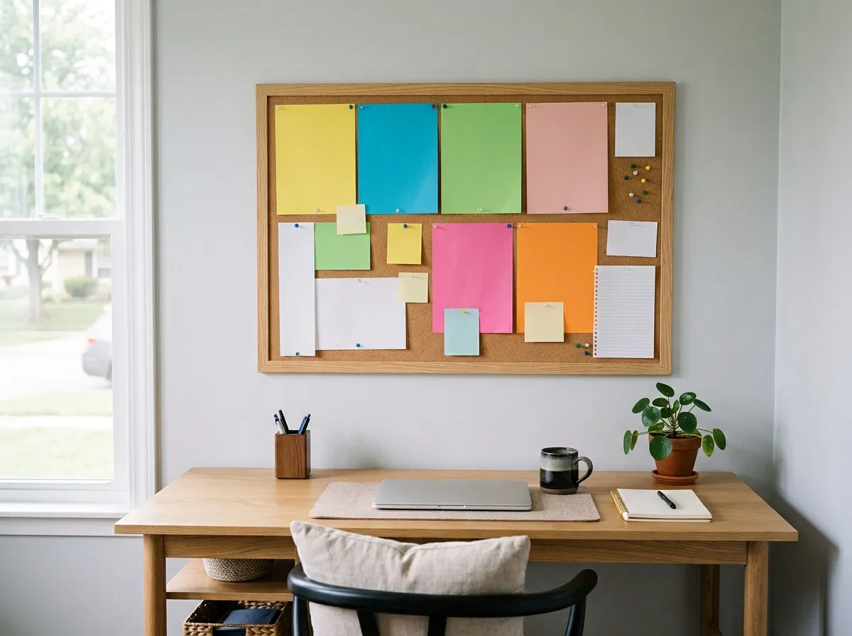 13. Integrated Corkboards for Family Schedules