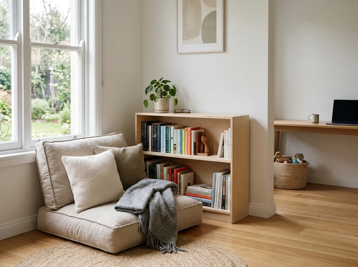 21. Simple Nook Seating for Quick Reading Breaks