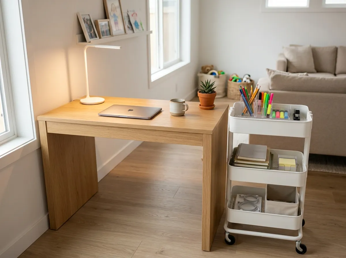 7. Rolling Storage Carts for Flexible Organization