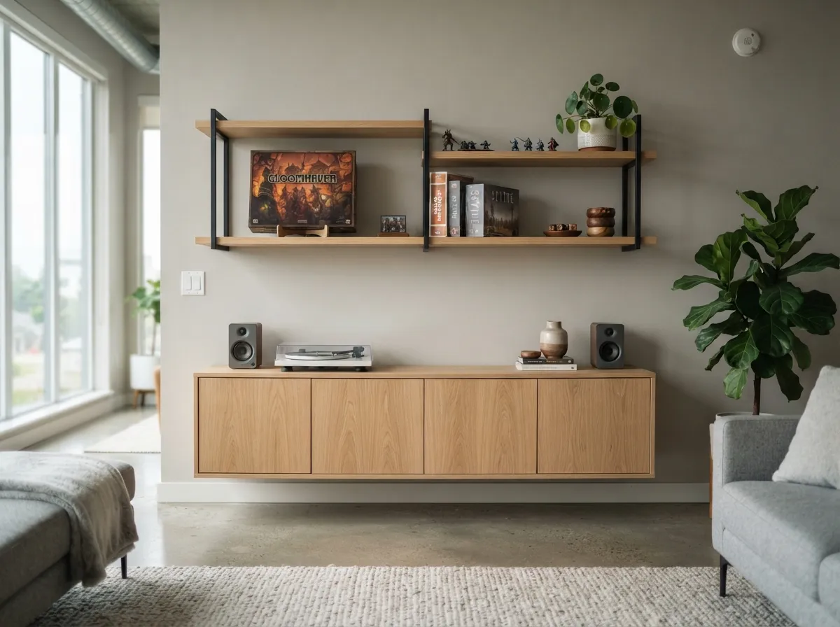 Balancing Open Display with Hidden Storage