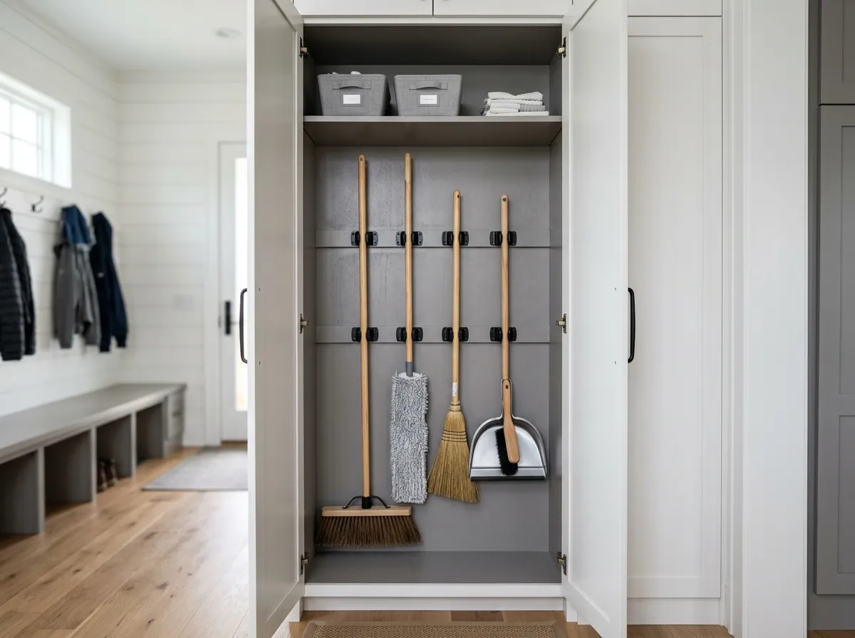 25. Vertical Broom and Mop Racks