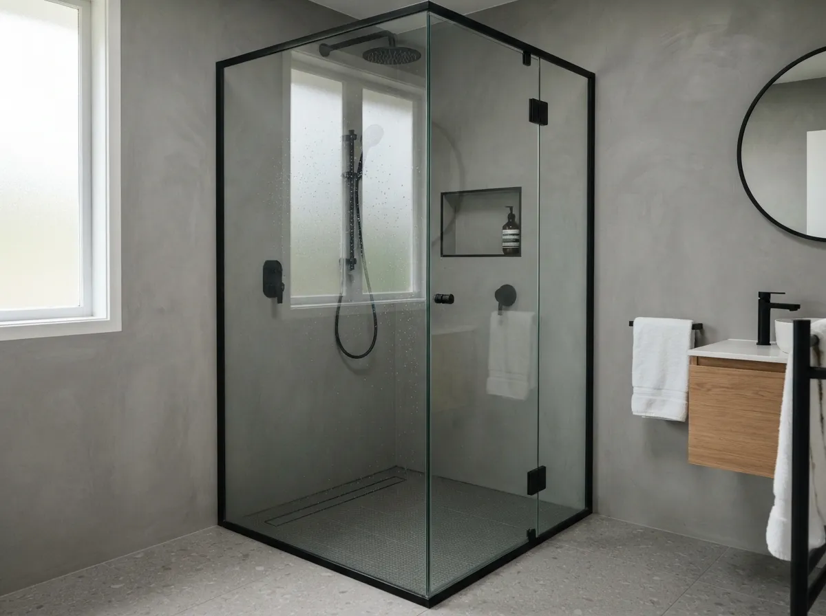 11. Seamless microcement wall panels