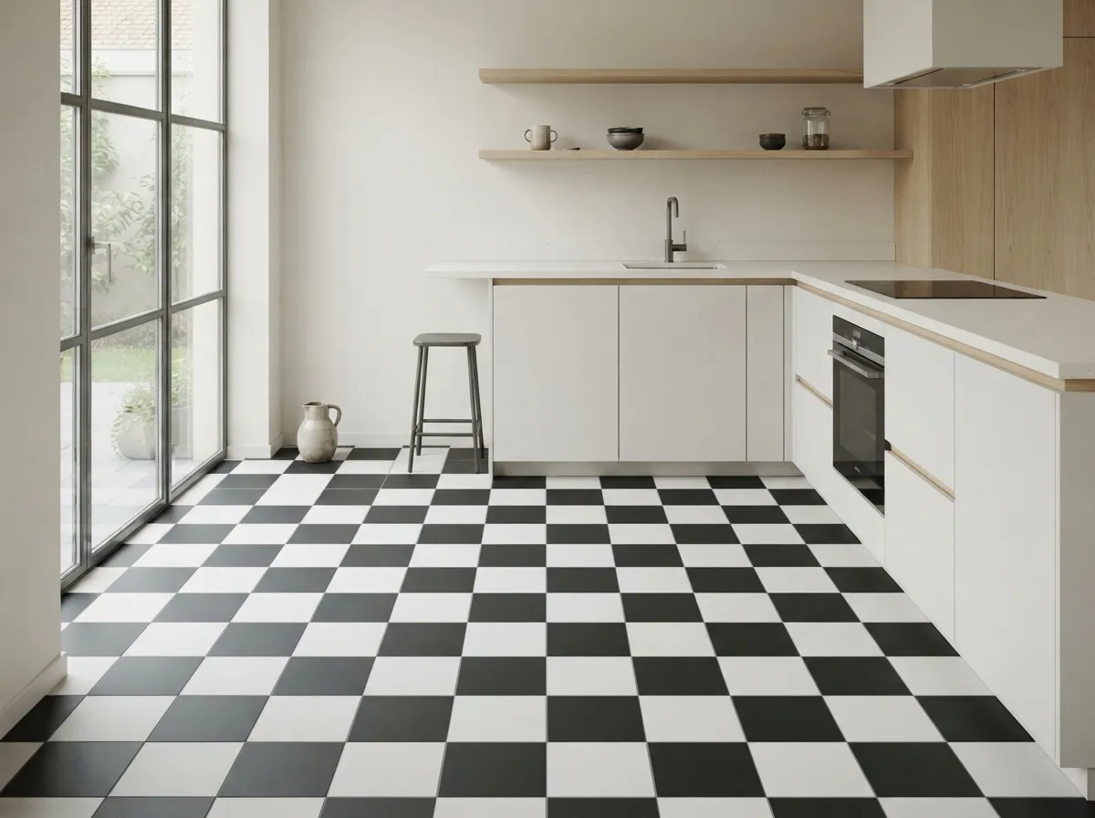 5. Monochromatic black and white checkerboard