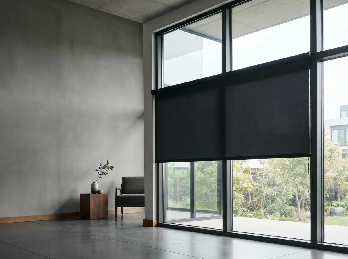10. Blackout roller shades in matte black