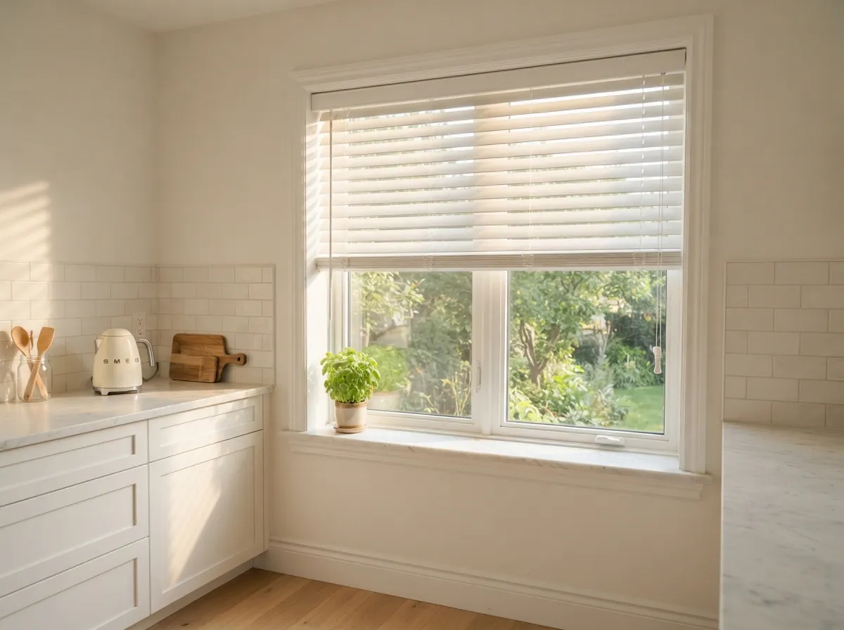 20. Clean-edged faux wood blinds