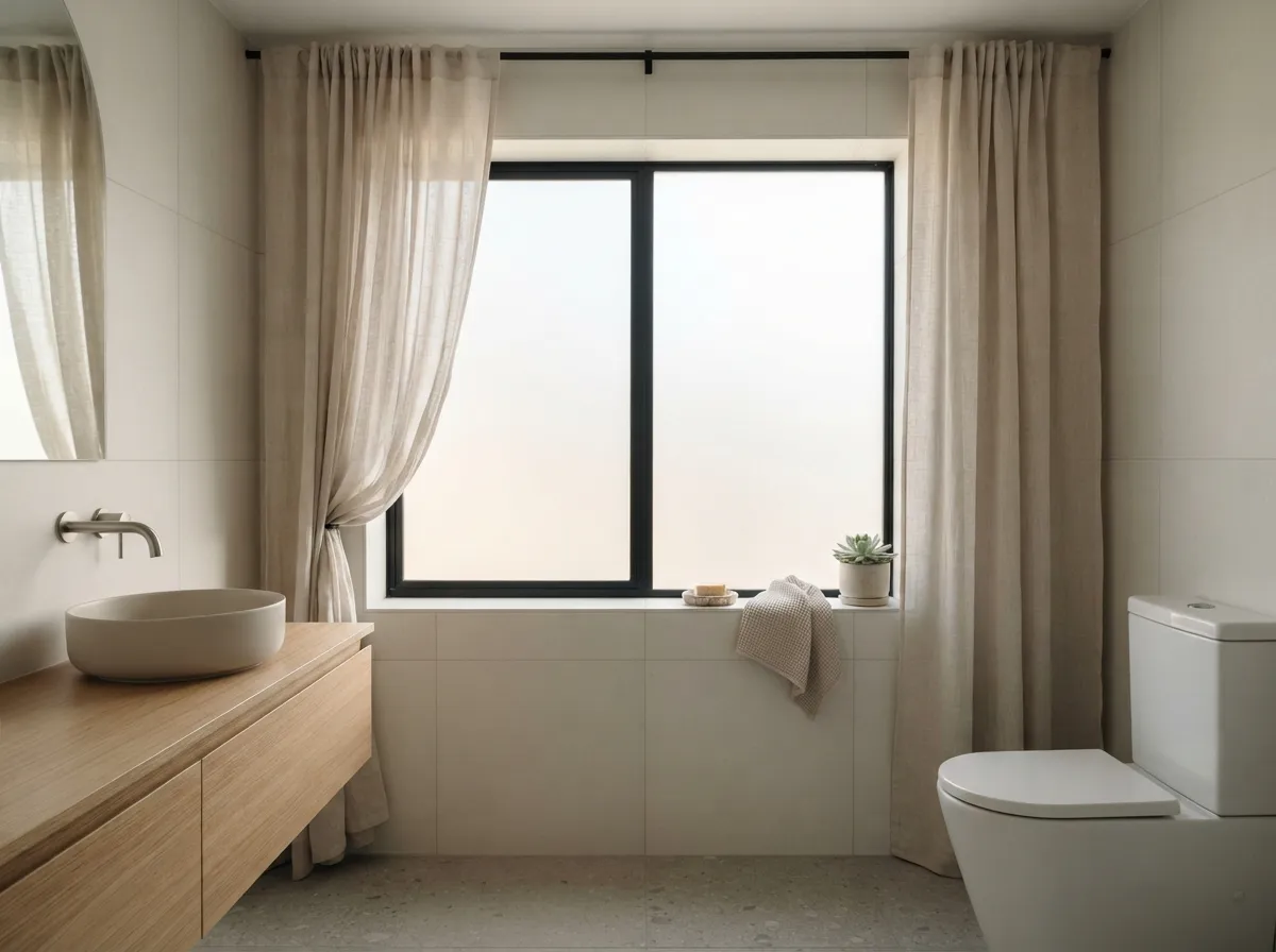 5. Frosted glass film for privacy without bulk