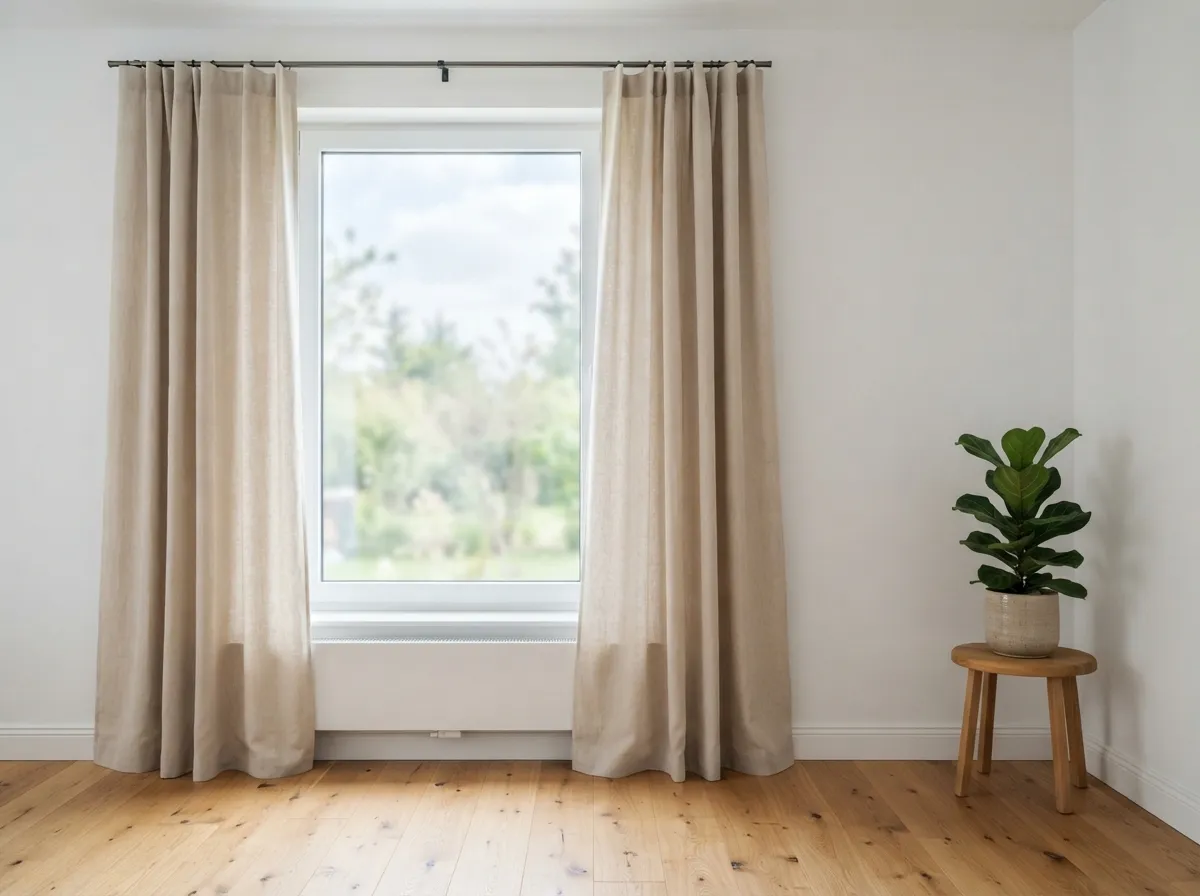 6. Solid color cotton panels in neutral tones