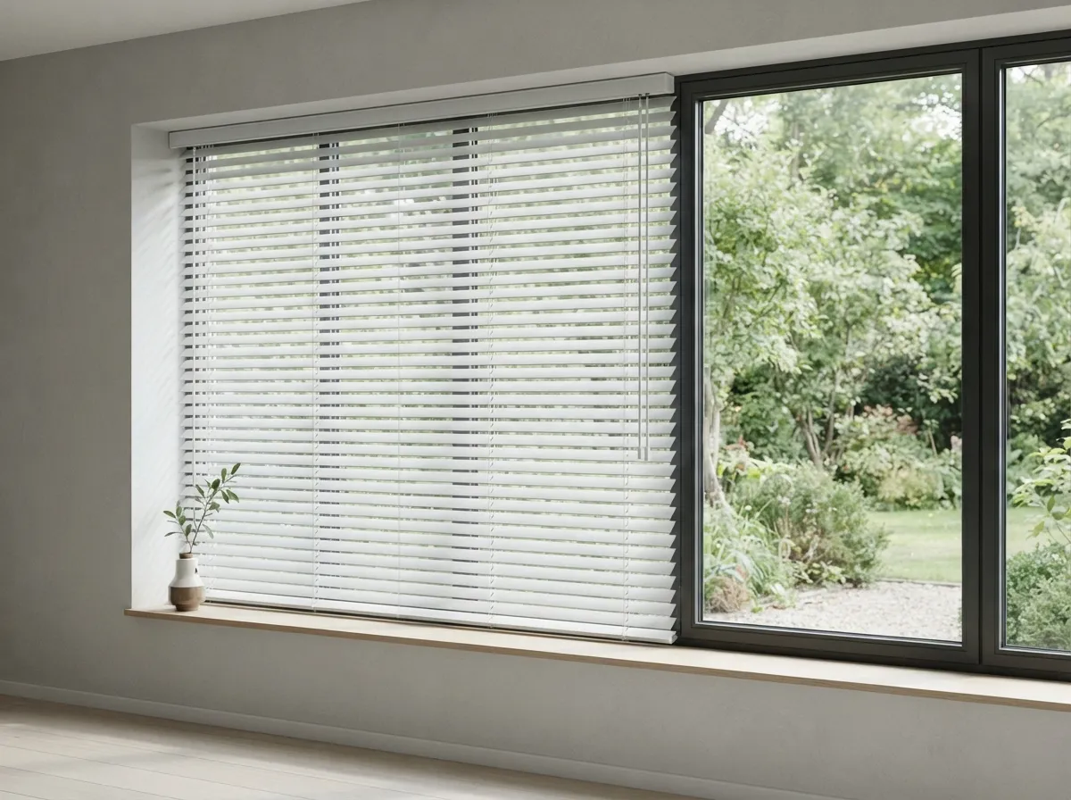 7. Minimalist aluminum venetian blinds