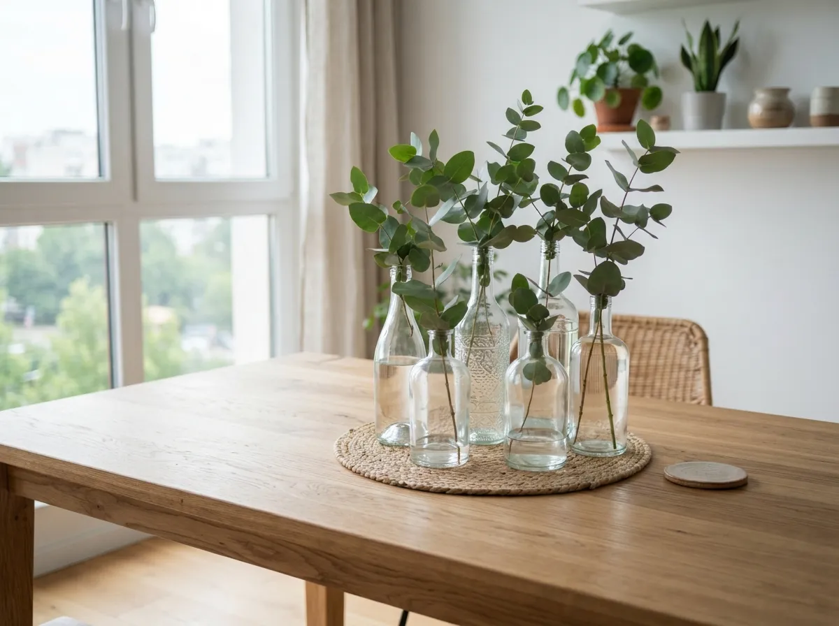 13. Incorporate Upcycled Glass Vases